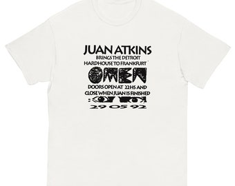 Juan Atkins Flyer T-Shirt for Kraftwerk, Model 500, Cybotron, Drexciya and Underground Resistance fans