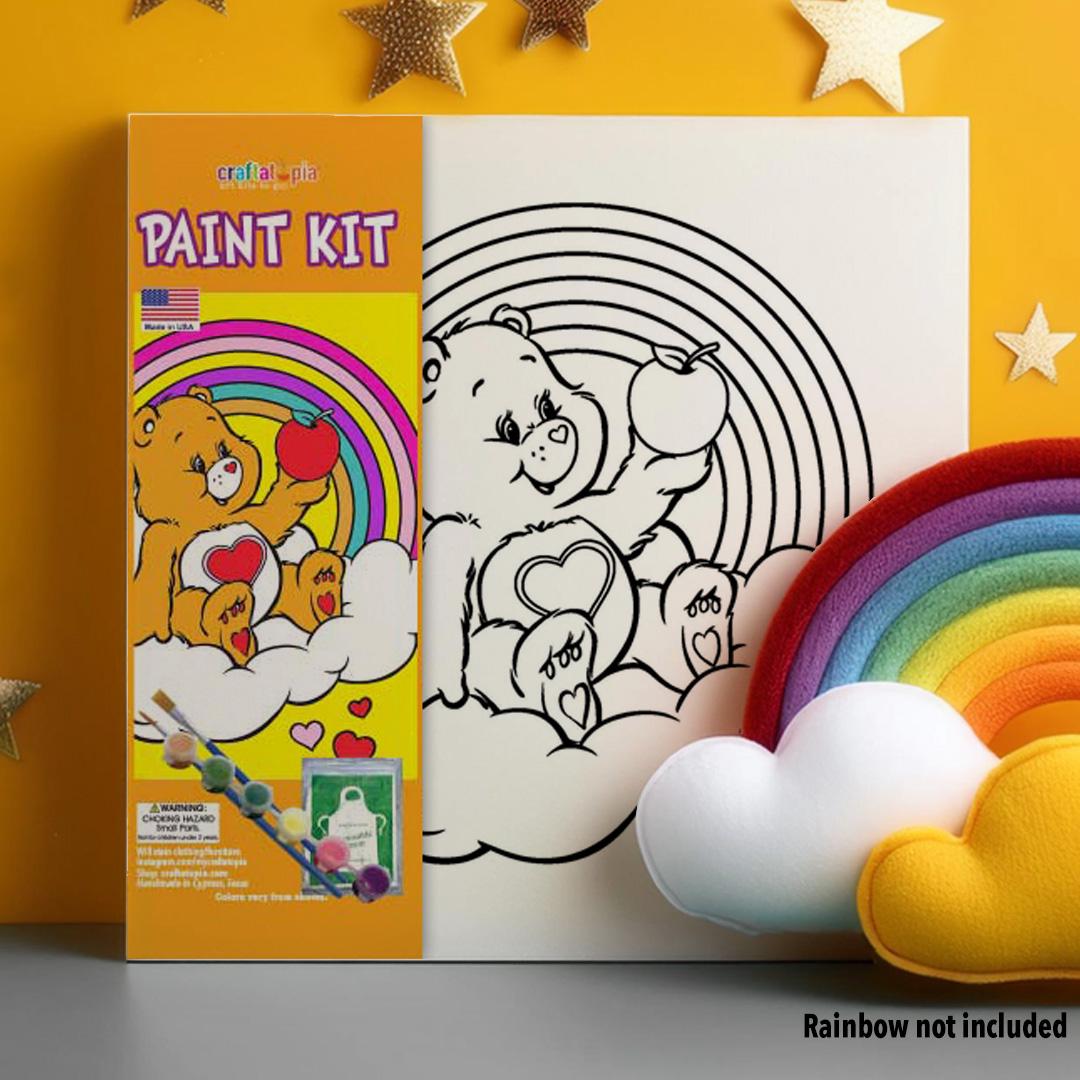 Kids Care Bear Birthday Party Favor Painting Kits | Pre-sketch DIY ...
