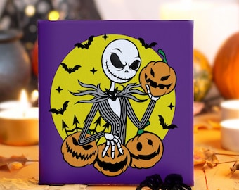 Jack Skellington Halloween Craft Kit: Pre-Sketched Canvas Art