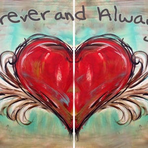 Date Night | Couples Painting Kit | Forever Always | No Stress Pre-Sketched Canvas Acrylic DIY Craft Set | At-Home Fun with Video