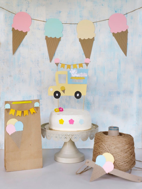 Ice Cream Birthday Party, Ice Cream Birthday Decoration, Ice Cream