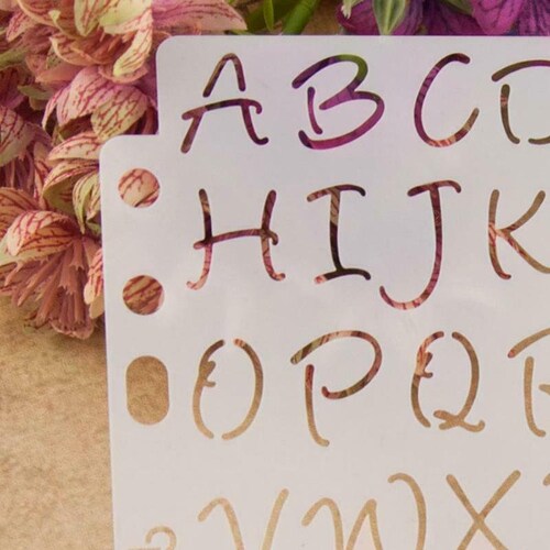 Upper Case Alphabet Cake Craft Stencil Etsy