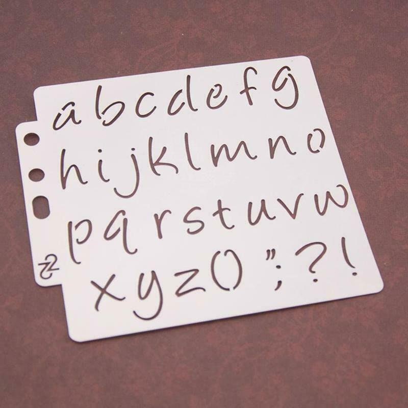 Lettering Stencil Alphabet Cake Stencils Painting Paper Craft Etsy