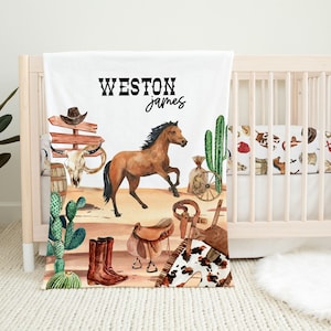 Cowboy nursery bedding, Rodeo nursery, Western blanket, Cowboy baby blanket, Cowboy baby gift, Western cowboy, Western nursery - cowboy Life