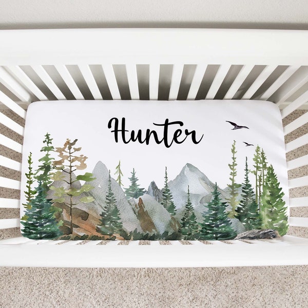 Woodland Crib Sheets Etsy