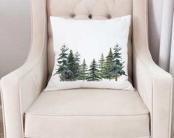 Woodland Pillow, Woodland baby gift, Pine Tree Pillow, Forest Nursery Decor, Woodland bedding, Wilderness nursery pillow - ThF