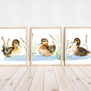 Ducks Hunting Wall Art, Hunting nursery decor, Duck Nursery wall art, Waterfowl art, Wall Prints for Boys Room, Mallard Duck Nursery Art LiD