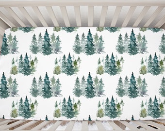 pine tree crib sheet