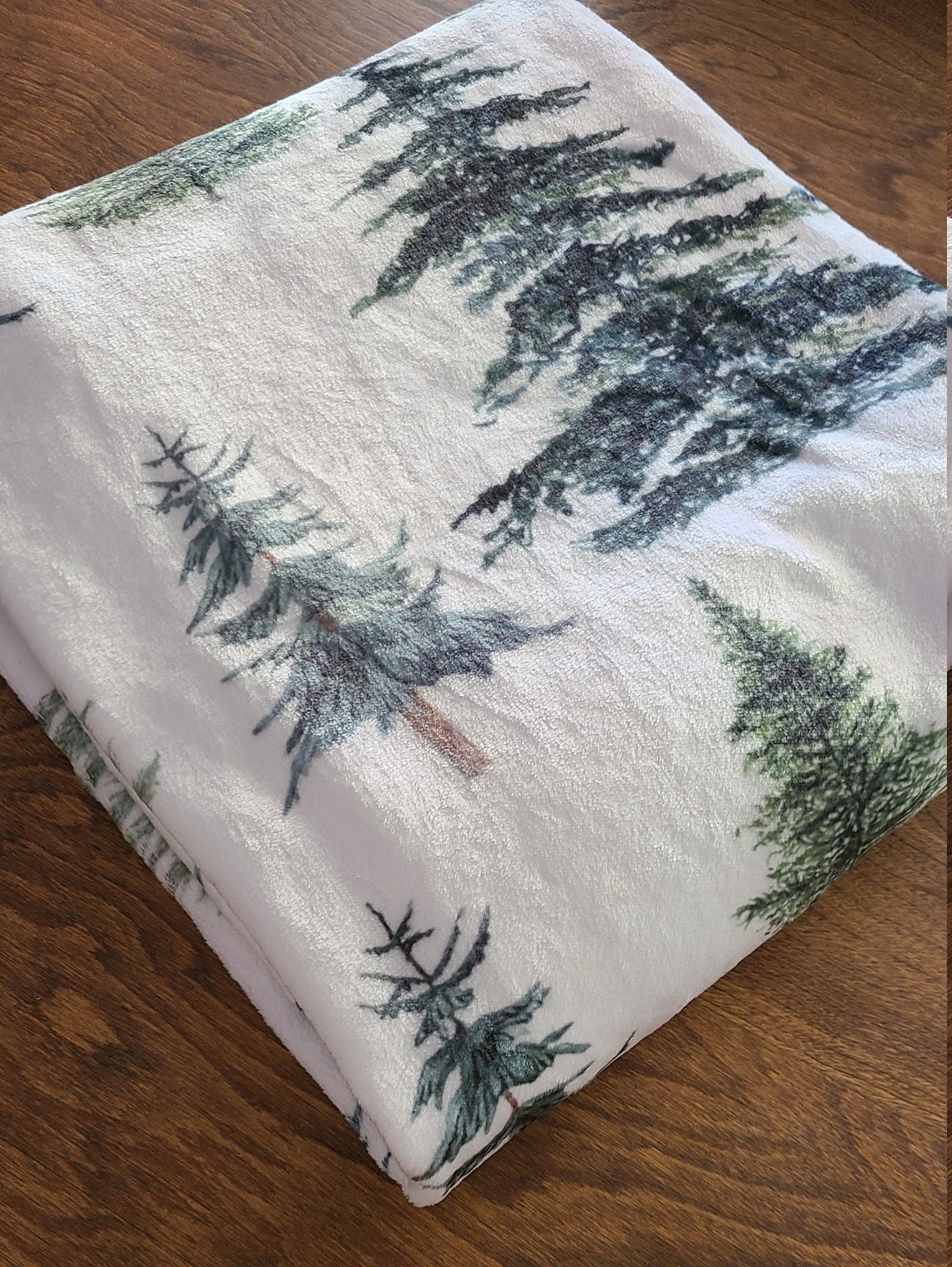 Forest Blanket Pine Tree Blanket Forest Nursery Woodland Etsy