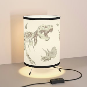 Dinosaur Lamp, Dinosaur Skeletons lamp, Dino nursery decor, T-rex table lamp, Kids room lamp, Bedside lamp, Boy Nursery Jurassic lamp - PrG