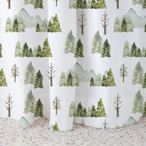 Woodland Animals Curtain Single Panel Forest Nursery Decor Etsy