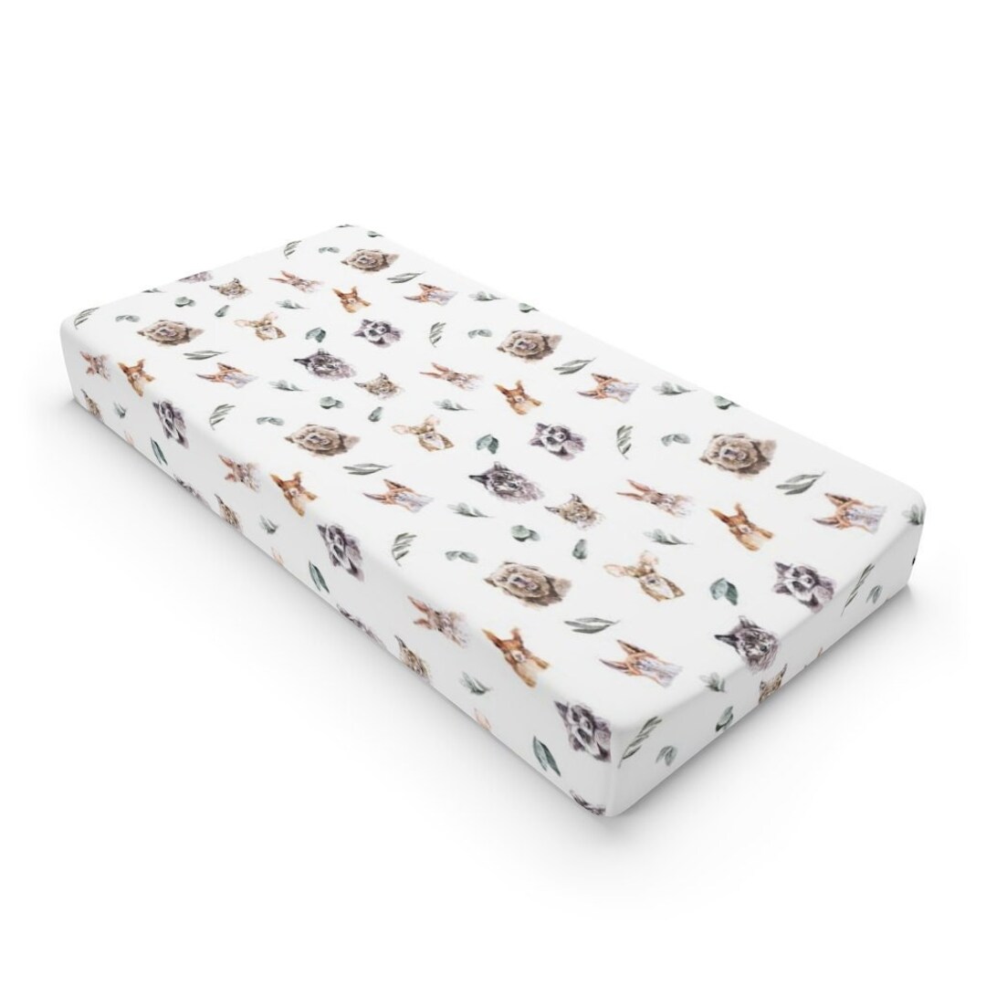 Woodland Animals Changing Pad Cover, Forest Nursery, Woodland Baby