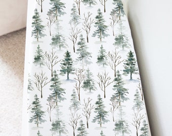 Housse de matelas à langer pins, cadeaux pour bébé des bois, pépinière en pleine nature, housse de matelas à langer des bois, pépinière de pins-EnF