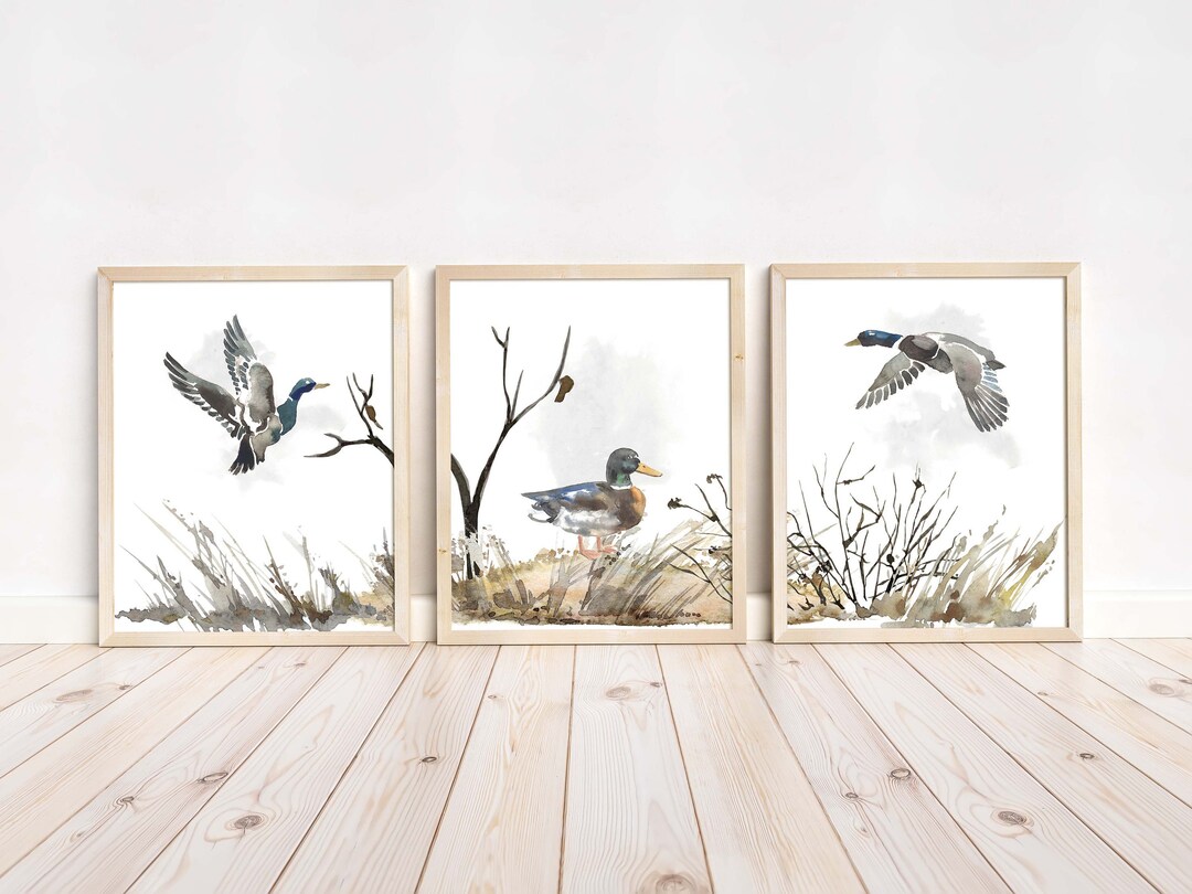 Ducks Hunting Wall Art, Hunting Nursery Decor, Duck Hunting Nursery Art
