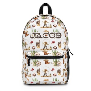 Personalized Cowboy Backpack for Kids, Custom School Bag, Western Backpack, Desert Book Bag, Toddler Backpack, Rodeo Backpack - Saddle Up