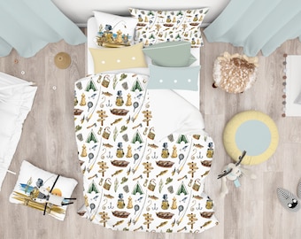 Fishing Comforter, Twin TwinXL Queen king comforter for boys, Gone Fishing, Fishing kids bedding set, Fishing themed room - Fisherman - Swf
