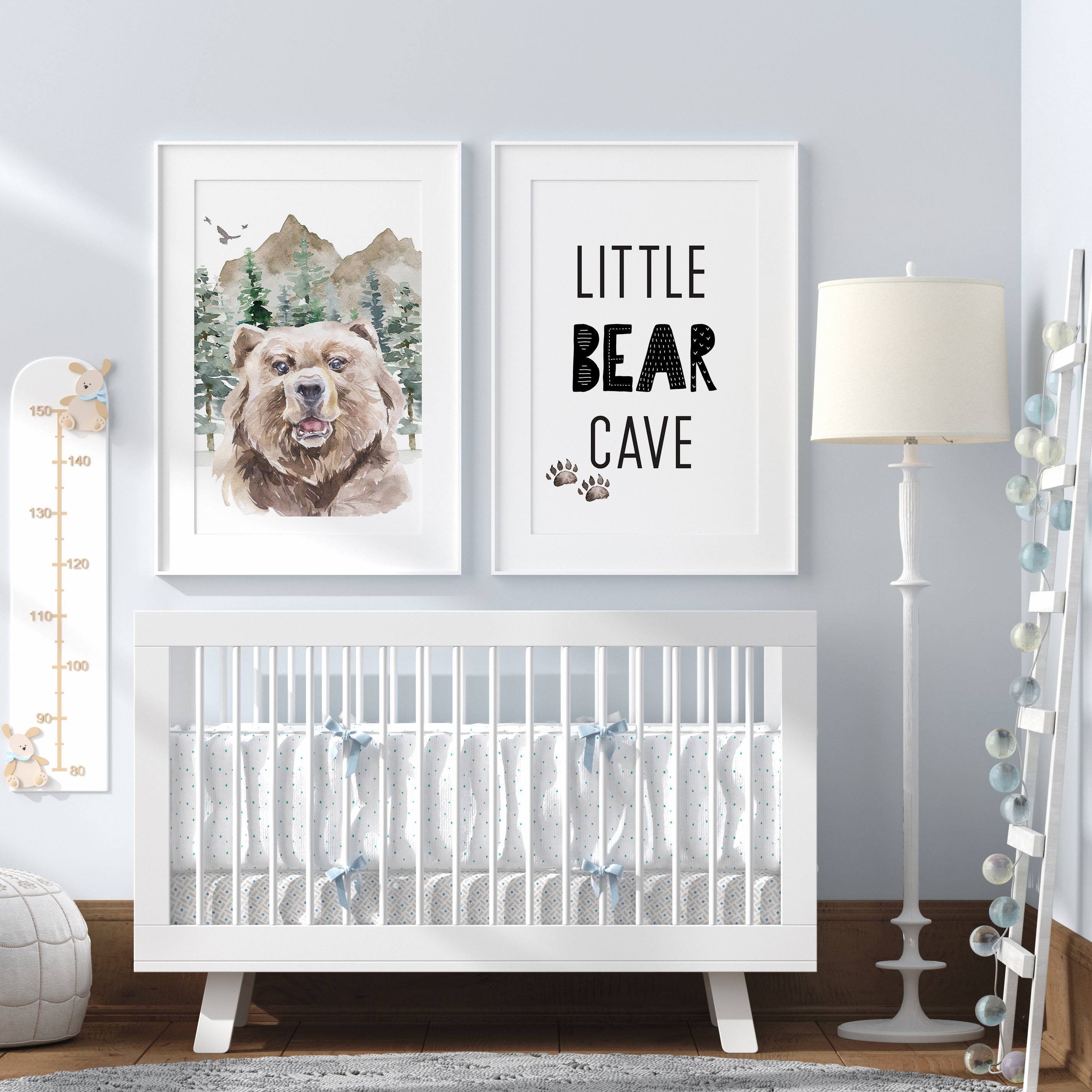 Little Bear Cave Printable Rustic Nursery Decor Boys Room | Etsy
