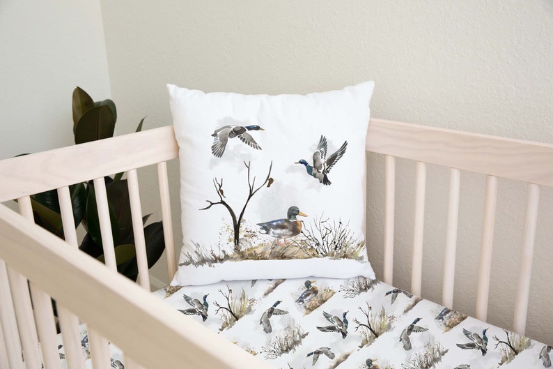 Mallard Ducks Pillow Cover Duck Hunting Pillow Ducks Nursery Etsy