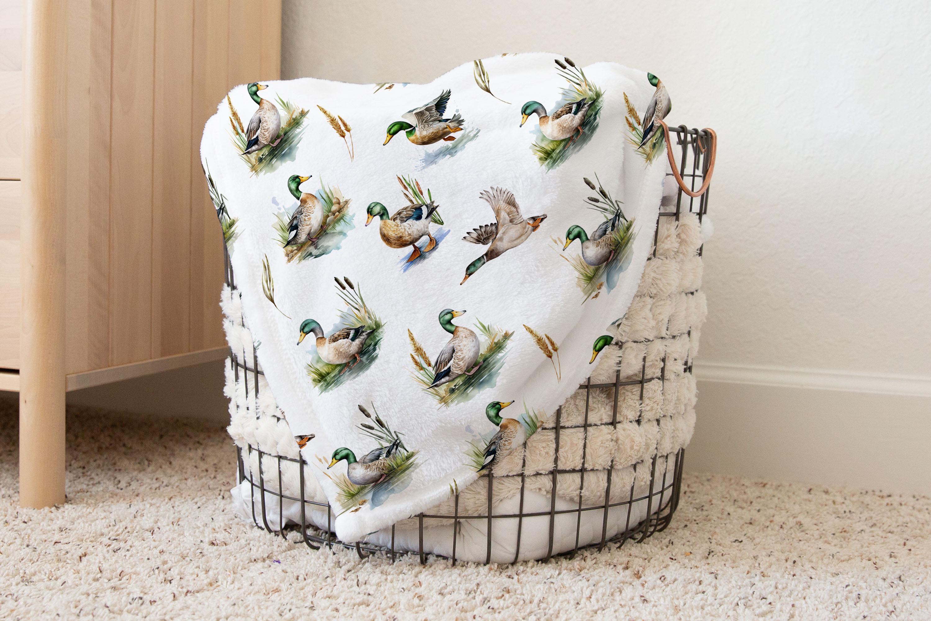 Mallard duck blanket, Hunting nursery, Hunting baby blanket, Duck hunter blanket, Duck nursery bedding, Duck crib bedding, Duck hunting gift