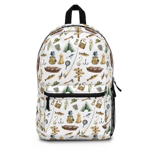 Fishing Backpack, Camping Book Bag, Back to School Gift, Fisherman Backpack, Back Pack for Boys, Toddler Backpack, Travel Adventure Bag  SwF