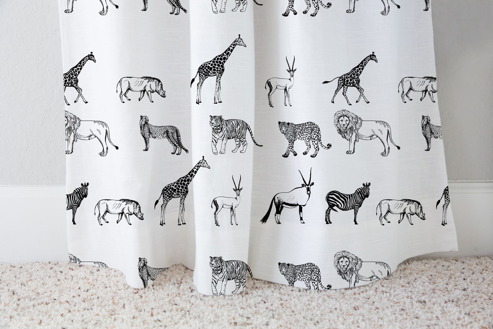 Safari Curtains Safari Nursery Decor Jungle Curtains Etsy
