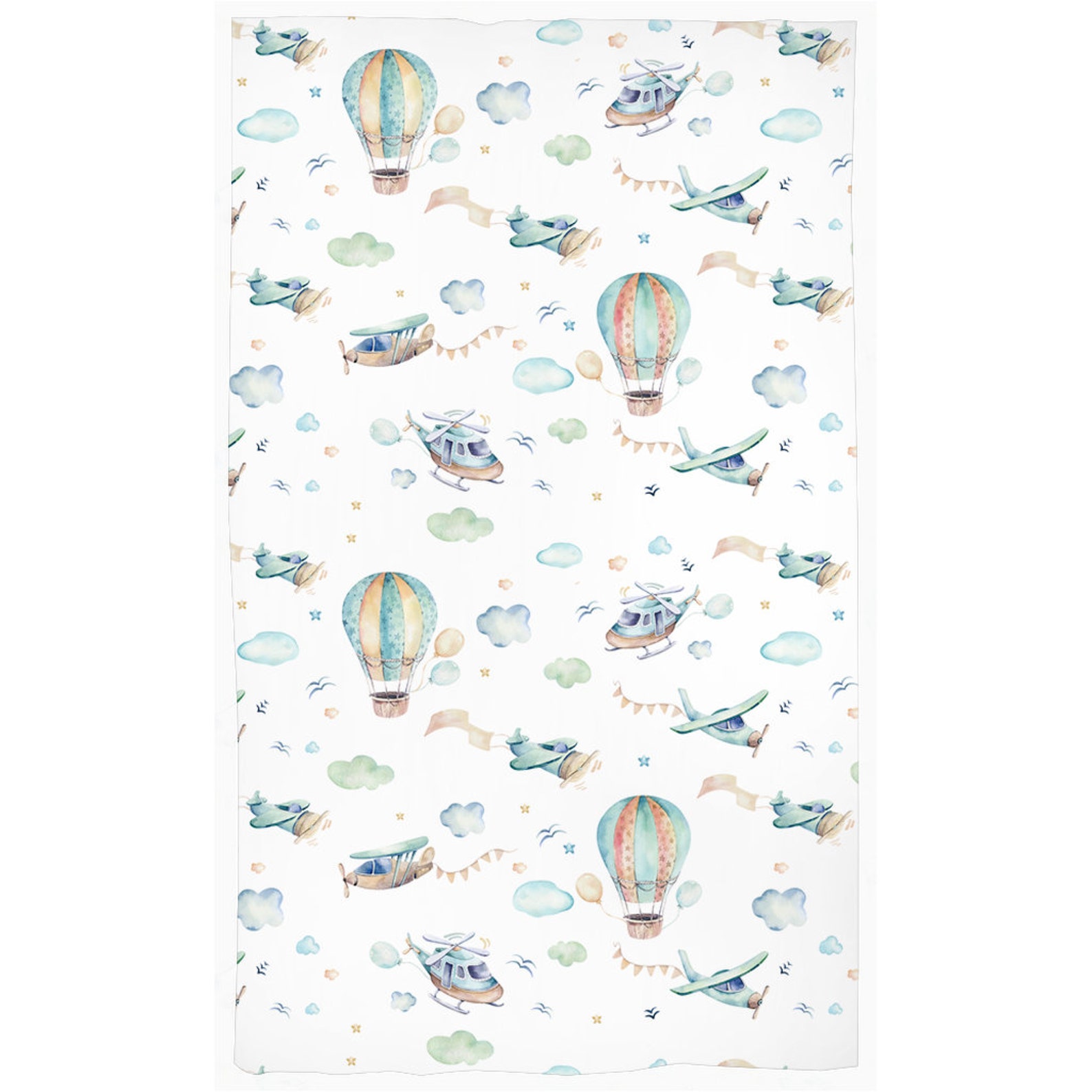 Airplane curtain Baby boy nursery curtains Airplanes Etsy