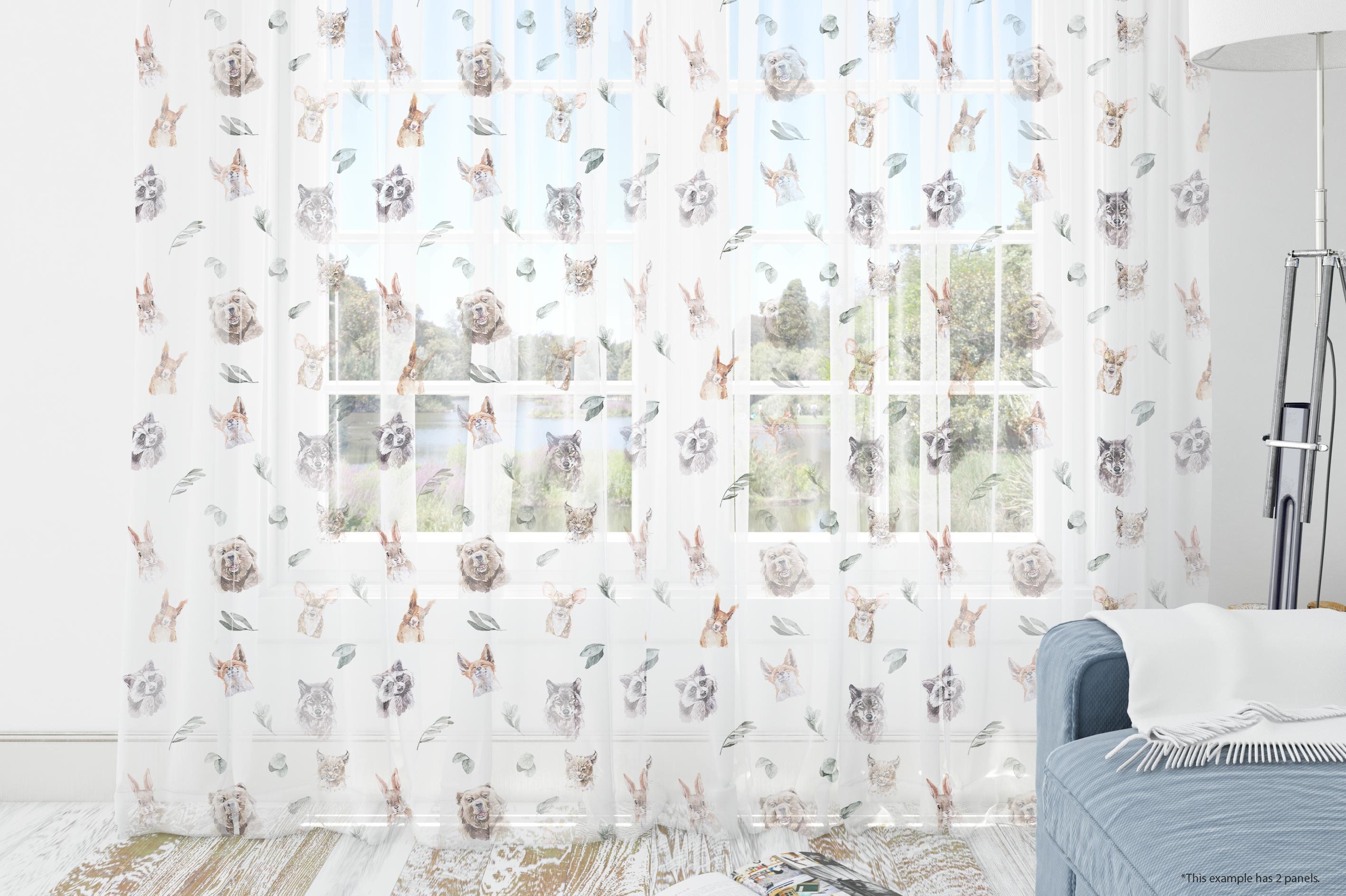 Woodland Nursery Curtains Woodland blackout curtains Sheer Etsy