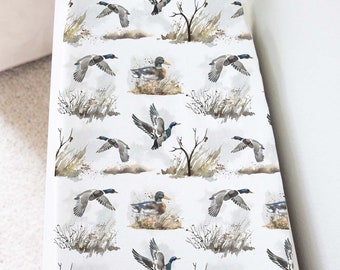 Housse de matelas à langer canard, matelas à langer canards colverts, chambre de bébé de chasse, matelas à langer de chasse, literie de bébé de chasse, chasse aux canards - chasseur