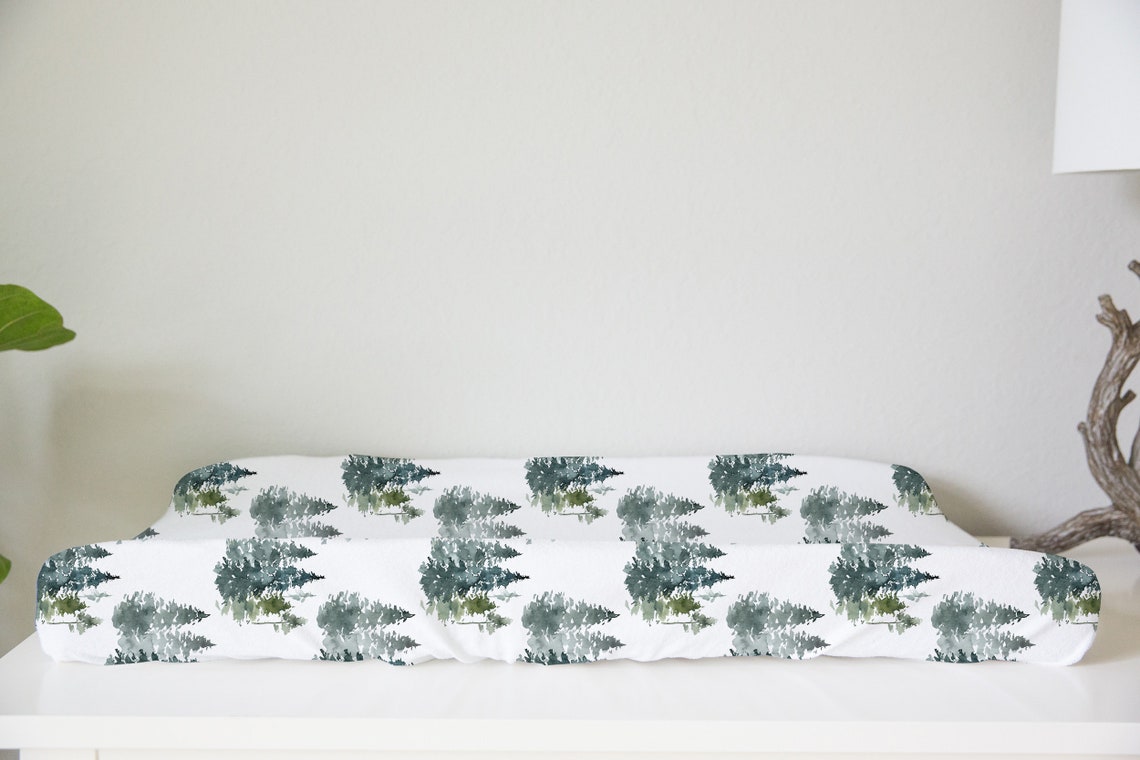 Forest Changing Pad Cover Woodland Baby Gifts Wilderness Etsy