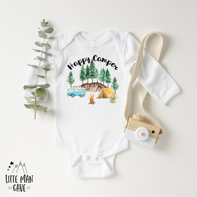 Happy Camper Shirt Camper baby shirt Kids camping shirt Etsy