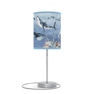 Under the sea Table Lamp, Ocean Nursery Lamp, Whale shark Dolphin Lamp, Sea Baby Room decor, Kids room lamp, Bedside lamp, Nautical Lamp