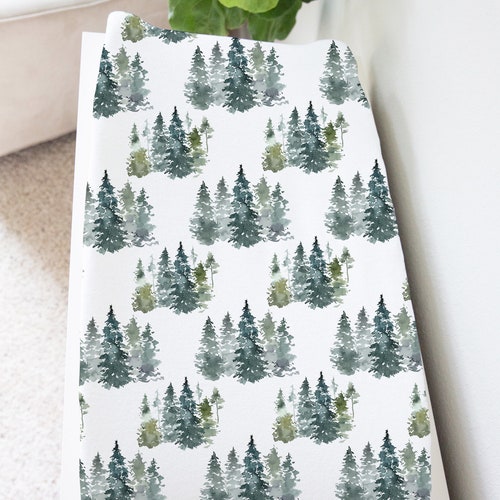 Pine Trees Changing Pad Cover Forest Nursery Wilderness Etsy