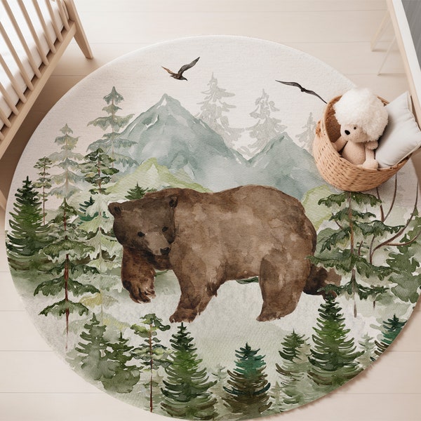 Bear Rug Nursery Etsy