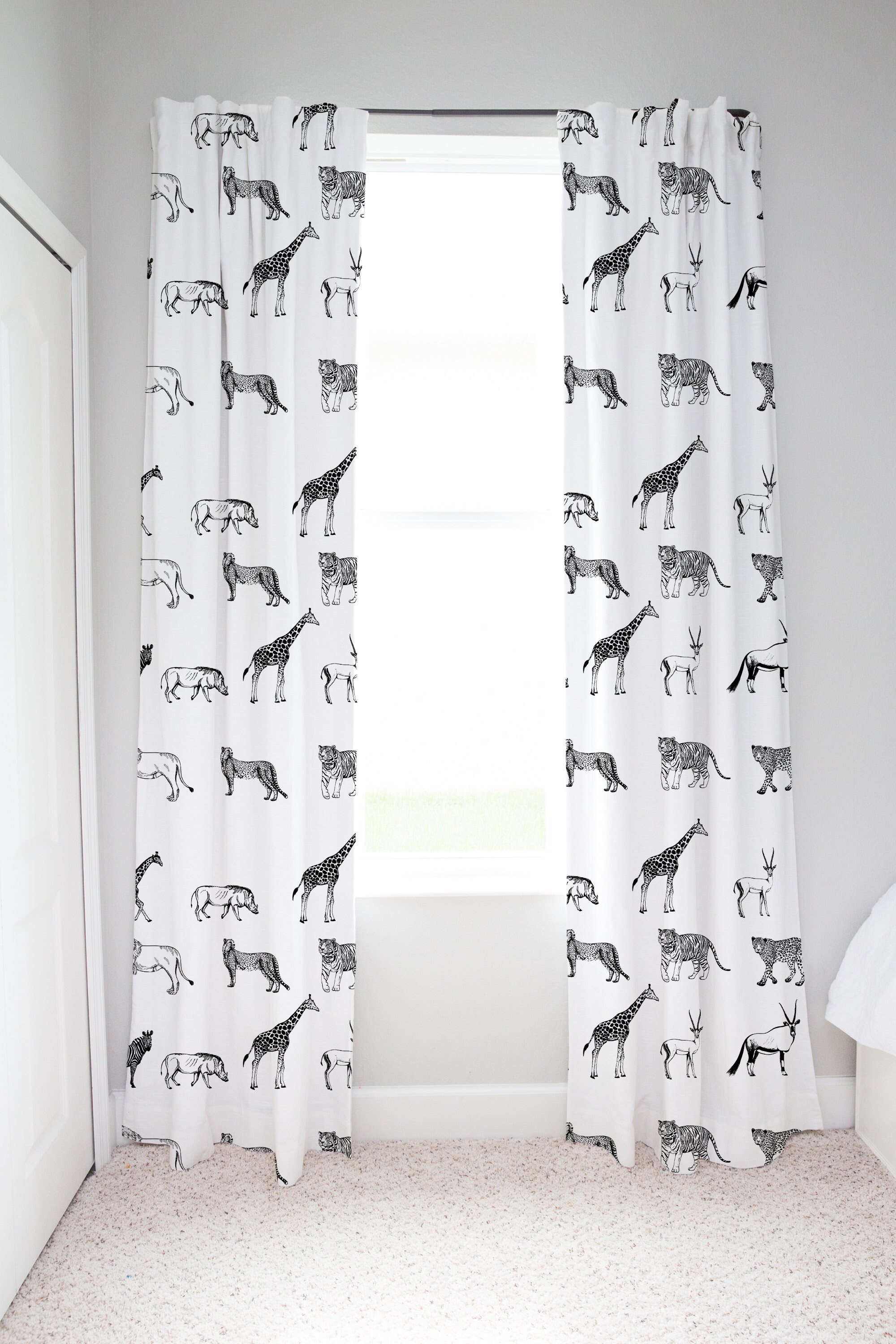Safari Curtains Safari Nursery Decor Jungle Curtains Etsy