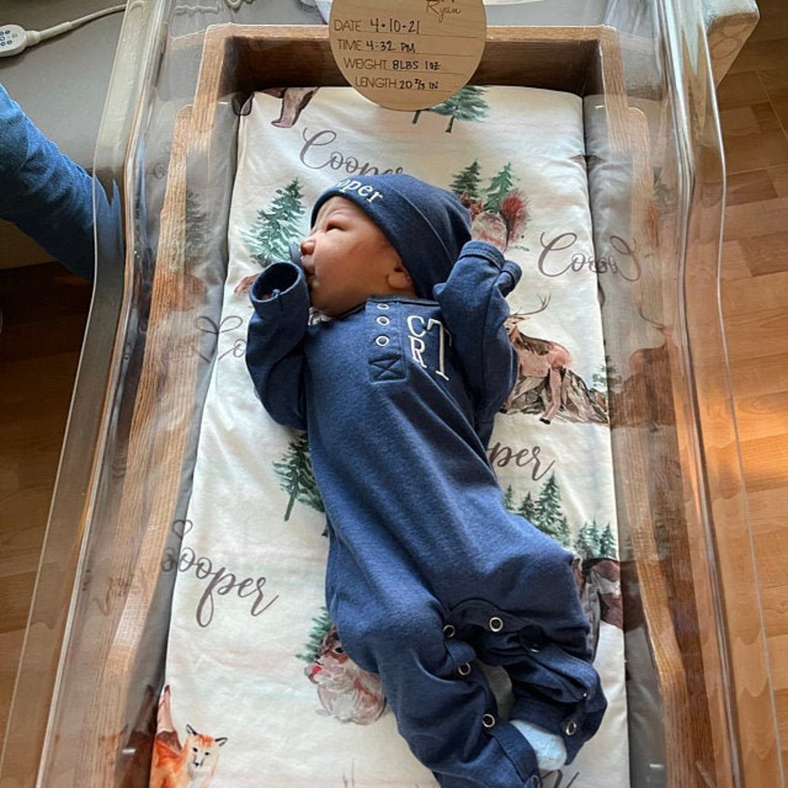 Woodland Swaddle Set Newborn Hospital Swaddle Set Boy Forest Etsy