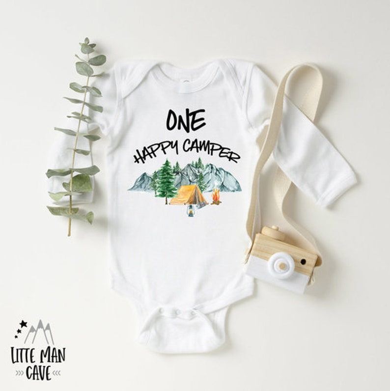 ONE Happy Camper Shirt Camping birthday shirt Camper first Etsy