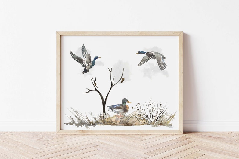Ducks Hunting Wall Art Hunting Nursery Decor Duck Hunting Etsy