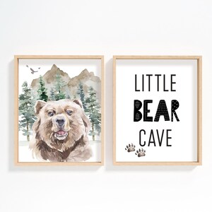 Little Bear Cave Printable, Rustic Nursery Decor, Boys Room Prints ...