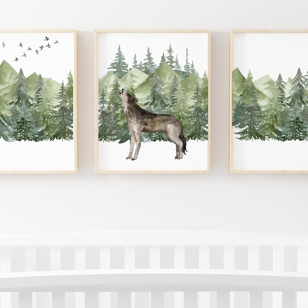 Wolf Nursery Etsy
