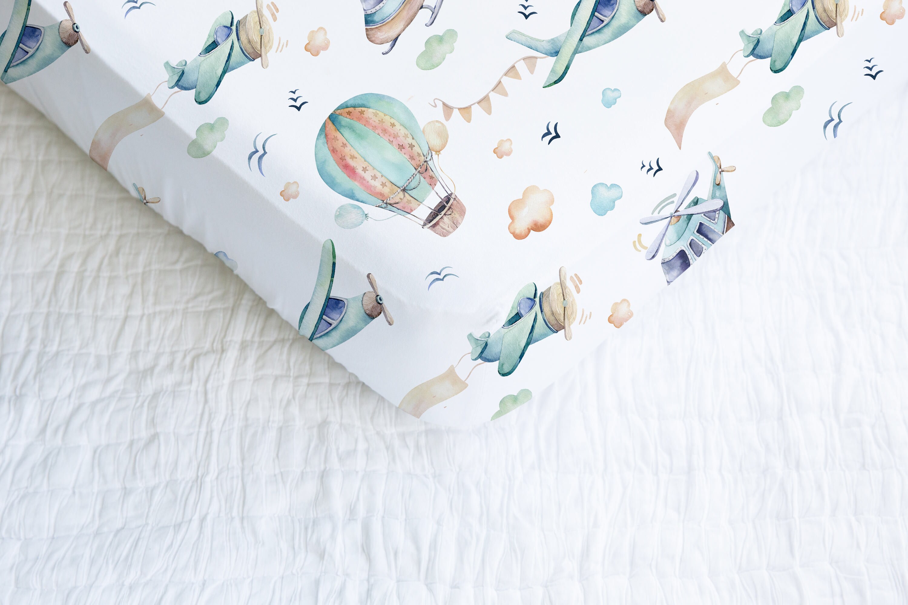 Airplane Crib Sheet Helicopter Crib Bedding Boy Minky Crib Etsy
