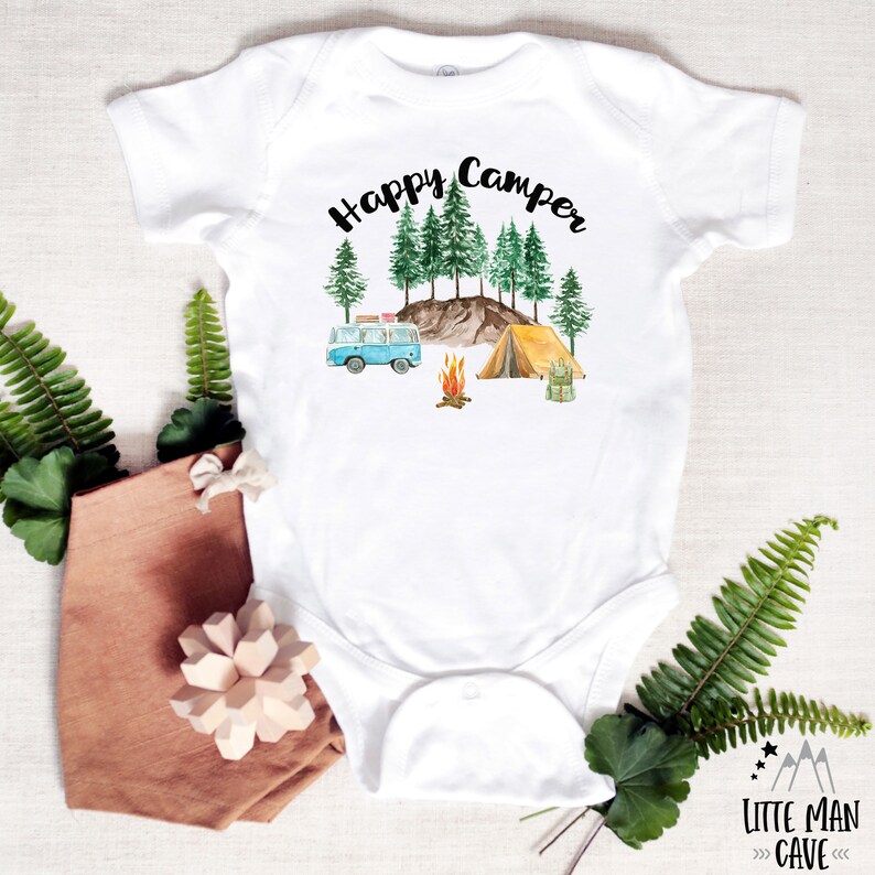 Happy Camper Shirt Camper baby shirt Kids camping shirt Etsy