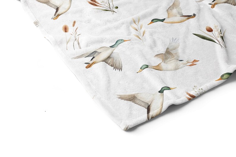 Mallard Duck Blanket, Duck Nursery Bedding, Duck Hunting Baby Blanket