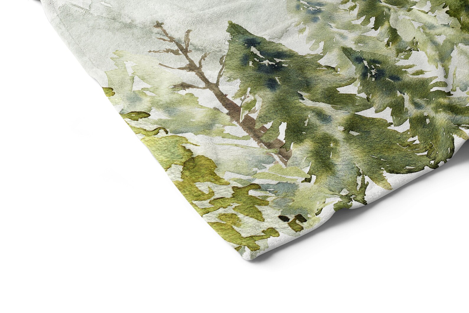 Forest Blanket, Pine Trees and Mountains Minky Blanket, Wilderness