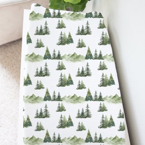 Forest Changing Pad Cover, Woodland baby gifts, Wilderness nursery, Woodland changing pad cover, Pine tree nursery- EnG