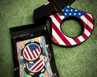 Pegatina personalizada America DF3 más 3 fichas de póker a juego para el putter de golf LAB DF3