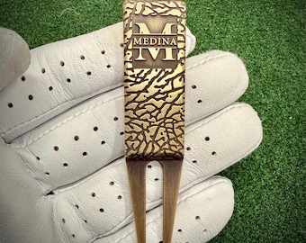 Herramienta de golf de cobre personalizada con estampado de elefante, regalo grabado con láser personalizado