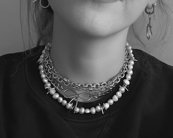 ネックレス・ペンダント Spiny Pearl Wire Choker Designer fashion, Seoul-fully created | W Concept