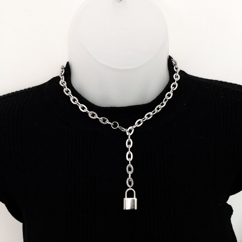 100 Stainless Steel Padlock Chain Padlock Chain Padlock Etsy