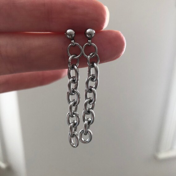 Stainless Steel Chain Earrings 