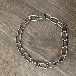Steel Chunky Chain Necklace 90s Chunky Chain Chunky Steel - Etsy